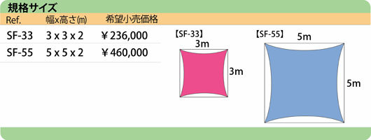 サンブレラファブリックを使用